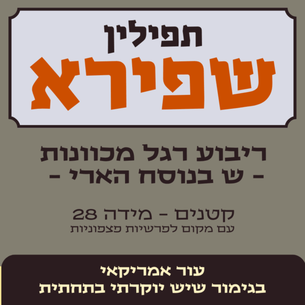 תפילין שפירא | בתי תפילין קטנים מידה 28