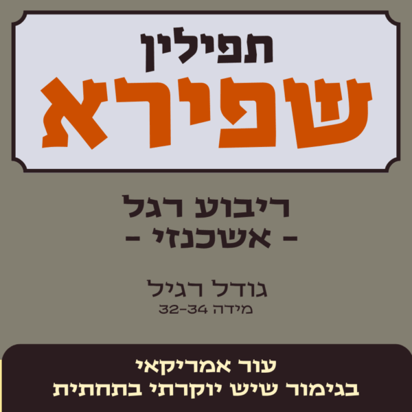 תפילין שפירא | בתי תפילין - ריבוע רגל ש' בנוסח אשכנזי
