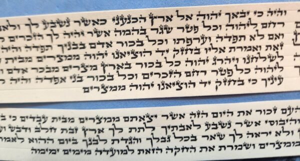 פרשיות מהודרות לתפילין נוסח ספרדי - רבינו תם - חילוק שם השם לפי הקבלה - לאחר הגהה ובדיקת מחשב