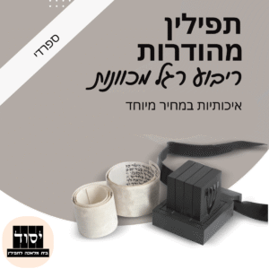 תפילין בהמה גסה מהודרות | ריבוע רגל מכוונות  - עם פרשיות תפילין מהודרות ורצועות עבודות יד עבות 15 מ"מ